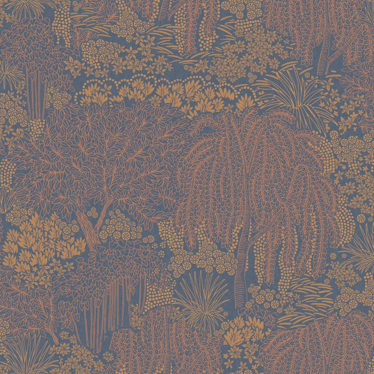 Veer Decor Willow Whisper Dark Blue Wallpaper Nature Transitional Navy  Wallpaper - 8249-AF5