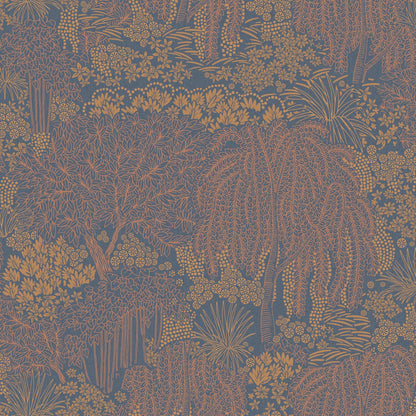Veer Decor Willow Whisper Dark Blue Wallpaper Nature Transitional Navy  Wallpaper - 8249-AF5