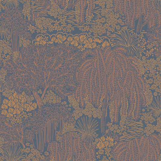 Veer Decor Willow Whisper Dark Blue Wallpaper Nature Transitional Navy  Wallpaper - 8249-AF5