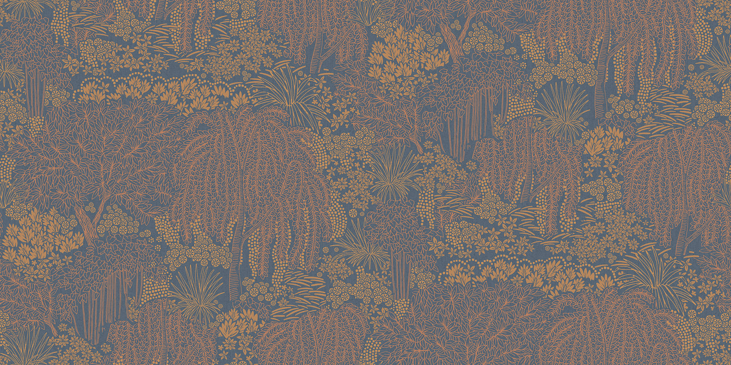 Veer Decor Willow Whisper Dark Blue Wallpaper Nature Transitional Navy  Wallpaper - 8249-AF5