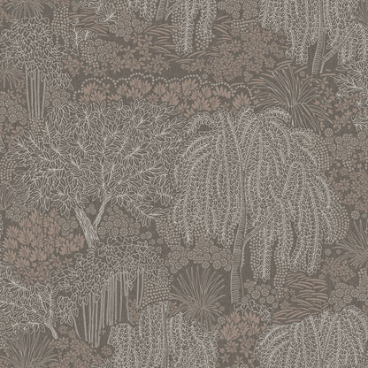 Veer Decor Willow Whisper Graphite Wallpaper Nature Transitional Black  Wallpaper - 8249-AF6