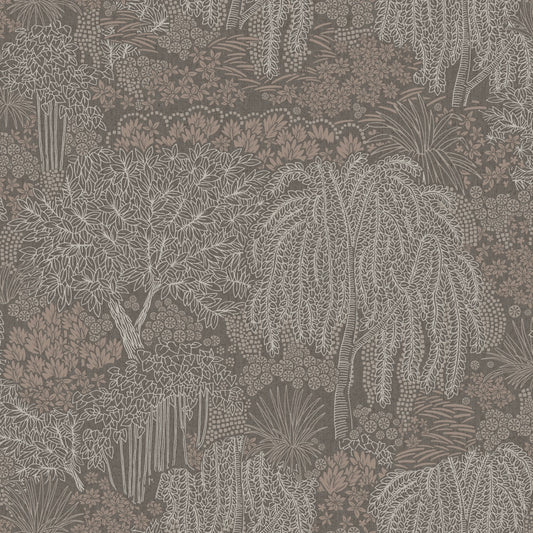 Veer Decor Willow Whisper Graphite Wallpaper Nature Transitional Black  Wallpaper - 8249-AF6
