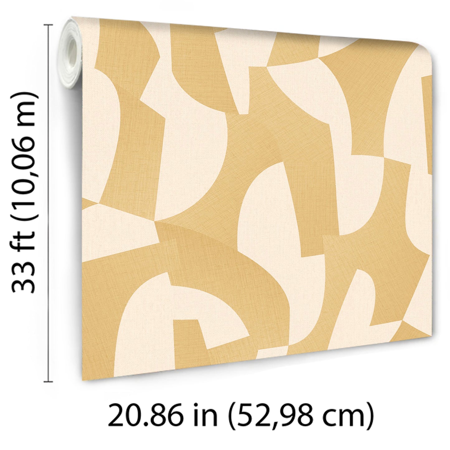 Veer Decor Sculpted Motion Corn Wallpaper Abstract Contemporary/Modern Yellow  Wallpaper - 8249-AG2