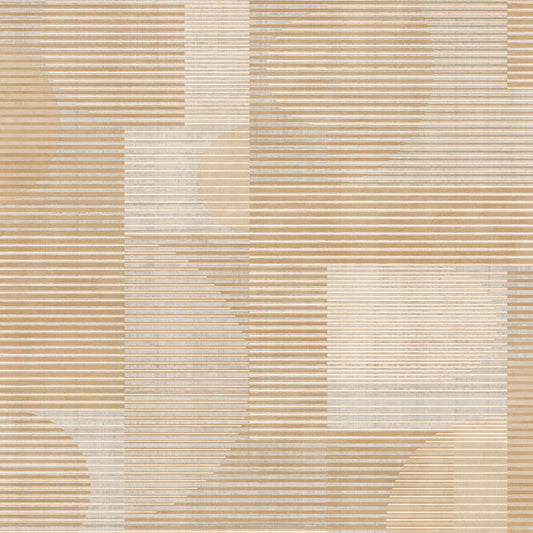 Veer Decor Geo Rhythm Beige Wallpaper Abstract Contemporary/Modern Beige  Wallpaper - 8249-AH2