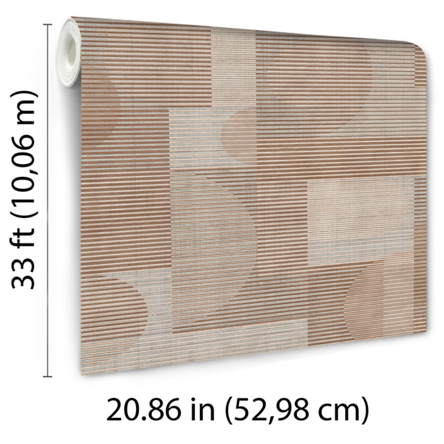 Veer Decor Geo Rhythm Taupe Wallpaper Abstract Contemporary/Modern Taupe  Wallpaper - 8249-AH3