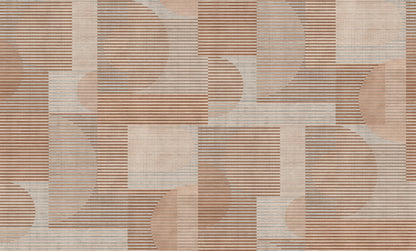 Veer Decor Geo Rhythm Taupe Wallpaper Abstract Contemporary/Modern Taupe  Wallpaper - 8249-AH3