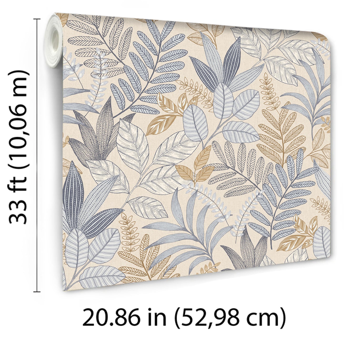 Veer Decor Allure Foliage Beige Wallpaper Nature Contemporary/Modern Beige  Wallpaper - 8249-AI2