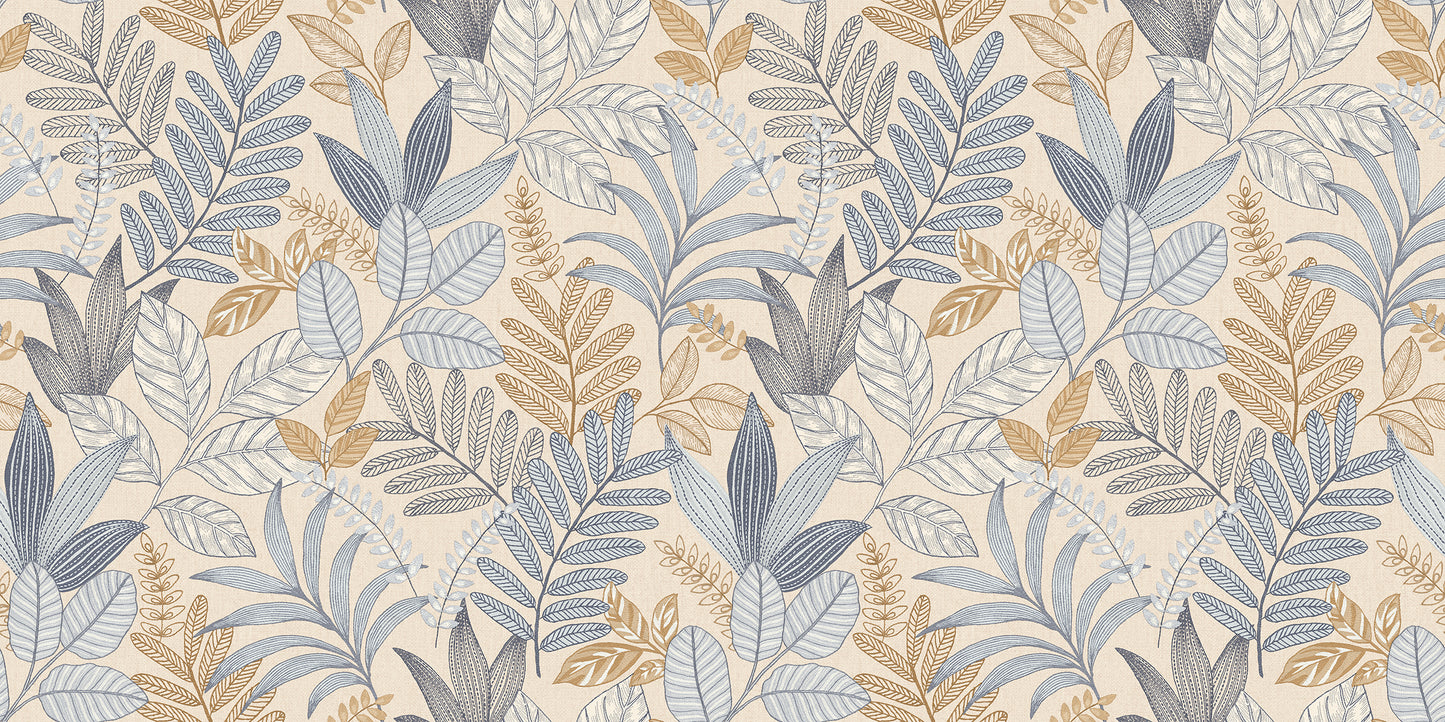 Veer Decor Allure Foliage Beige Wallpaper Nature Contemporary/Modern Beige  Wallpaper - 8249-AI2