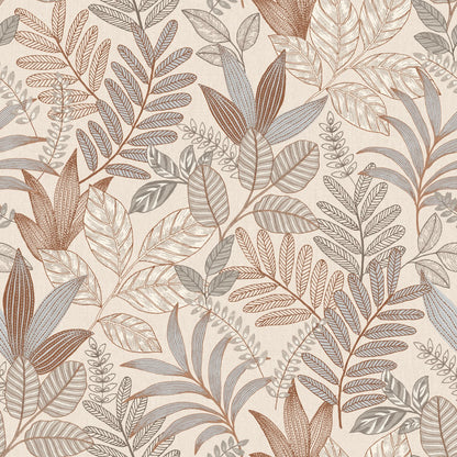 Veer Decor Allure Foliage Taupe Wallpaper Nature Contemporary/Modern Taupe  Wallpaper - 8249-AI3