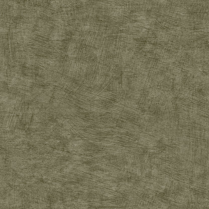 Veer Decor Pampas Plain Brushed Texture Burnt Olive Wallpaper Abstract Modern, Contemporary, Traditional Green  Wallpaper - 8250-AA11