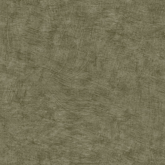 Veer Decor Pampas Plain Brushed Texture Burnt Olive Wallpaper Abstract Modern, Contemporary, Traditional Green  Wallpaper - 8250-AA11