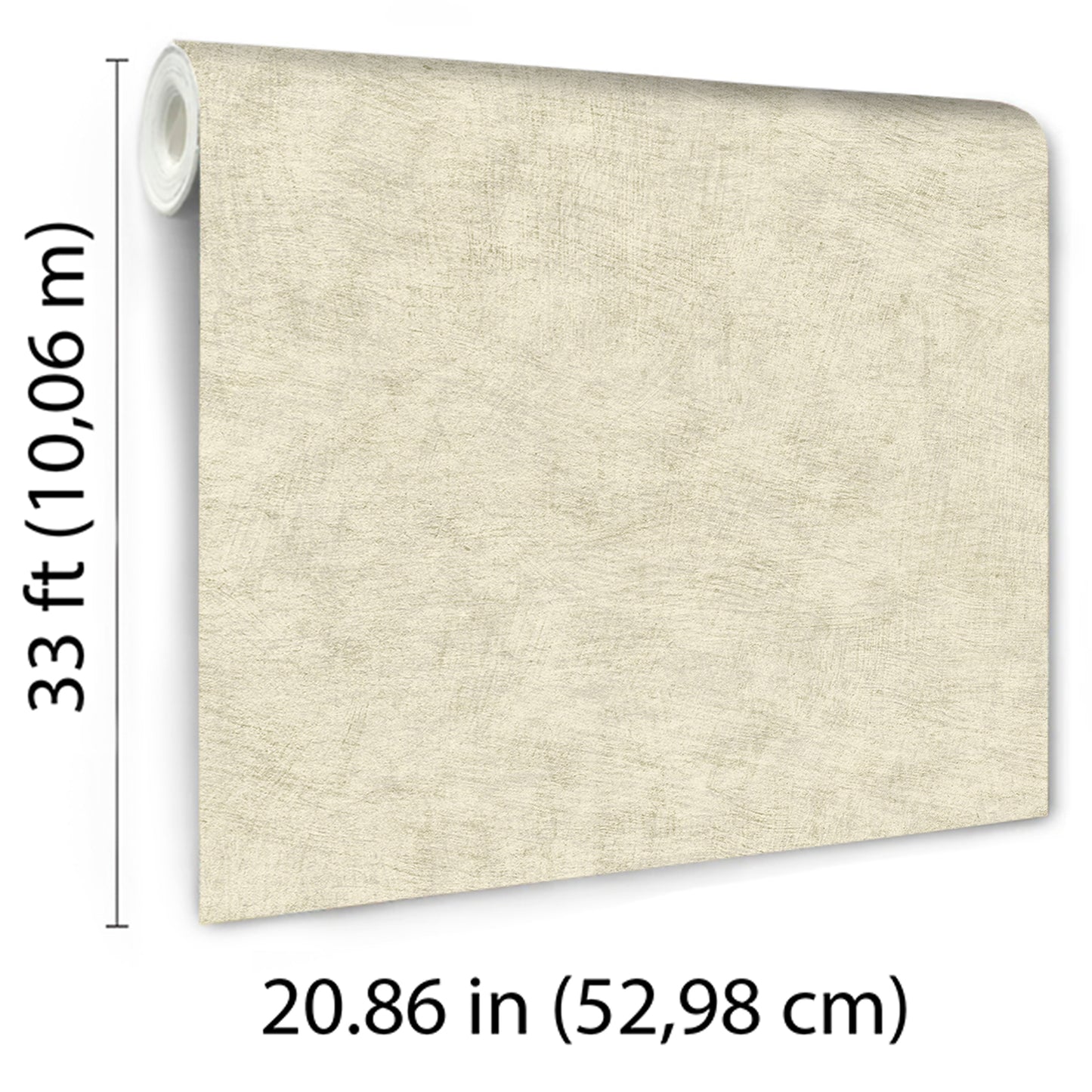 Veer Decor Pampas Plain Brushed Texture Ivory Wallpaper Abstract Modern, Contemporary, Traditional Beige  Wallpaper - 8250-AA2