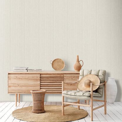 Veer Decor Rope Plain Texture Winter White Wallpaper Abstract Modern, Contemporary, Traditional White  Wallpaper - 8250-AB1