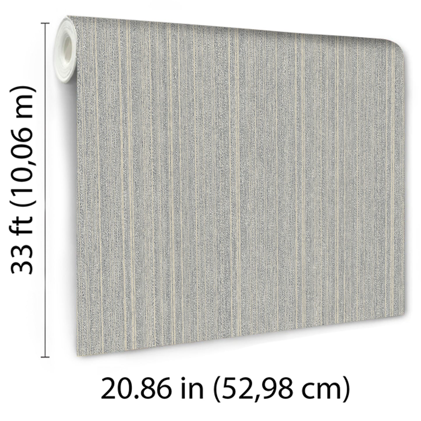 Veer Decor Rope Plain Texture Blue Beige Wallpaper Abstract Modern, Contemporary, Traditional Blue  Wallpaper - 8250-AB3