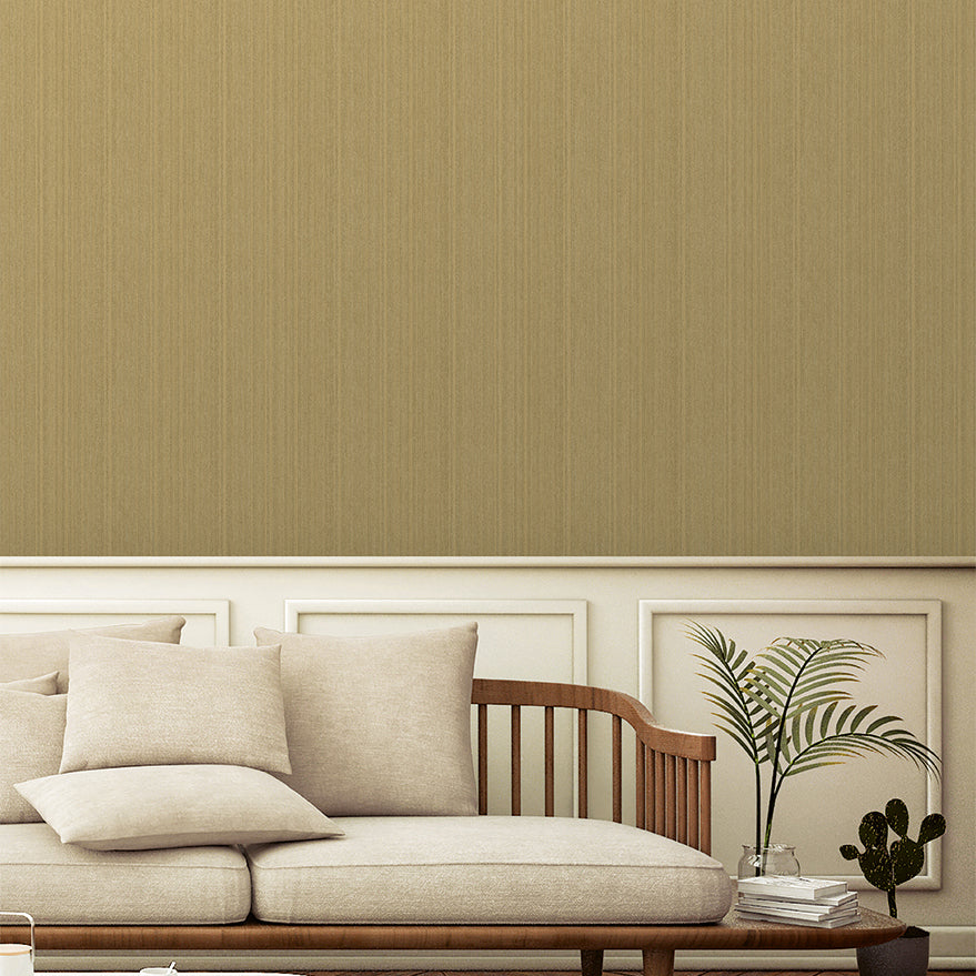 Veer Decor Rope Plain Texture Gold Sand Wallpaper Abstract Modern, Contemporary, Traditional Yellow  Wallpaper - 8250-AB5