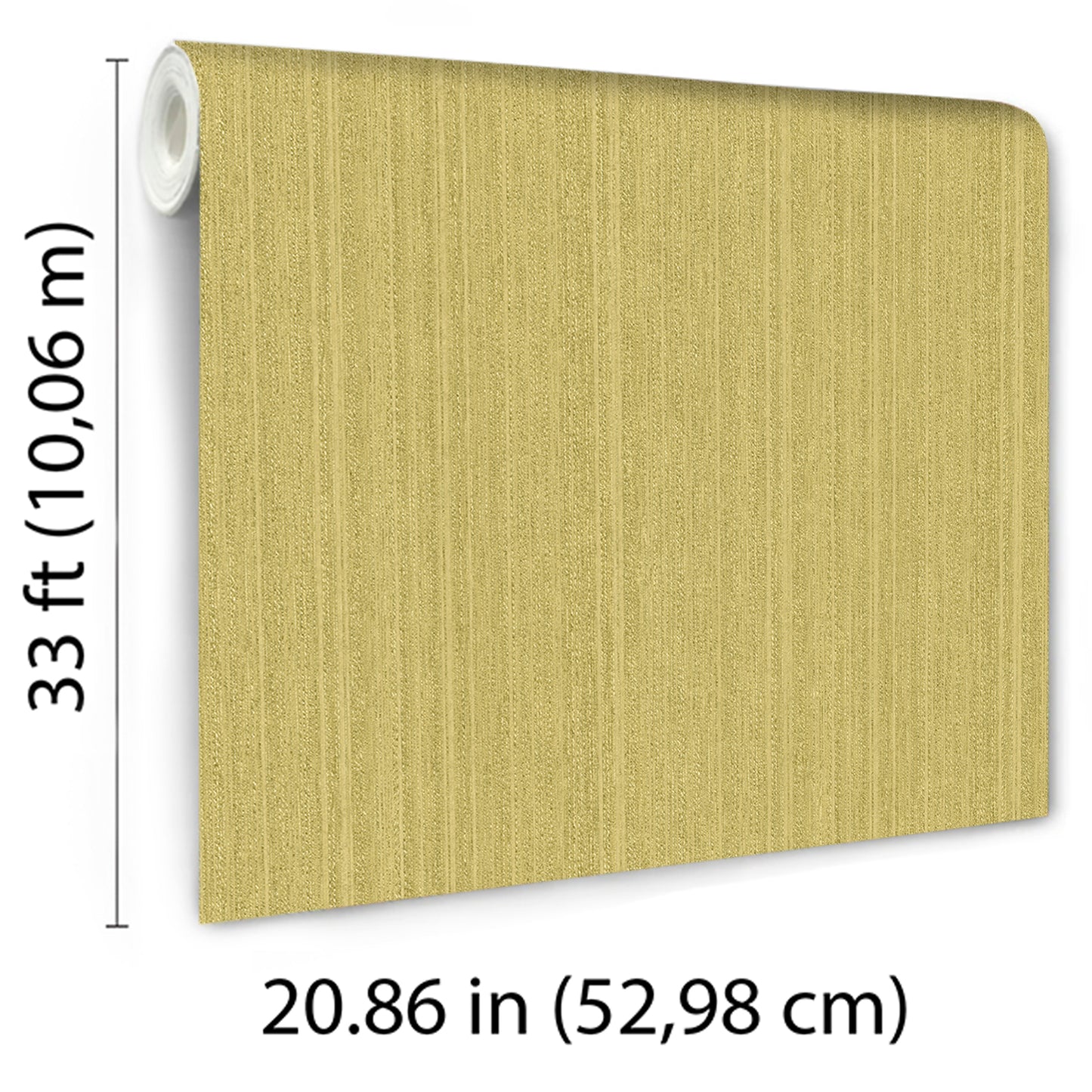 Veer Decor Rope Plain Texture Golden Olive Wallpaper Abstract Modern, Contemporary, Traditional Mustard  Wallpaper - 8250-AB6