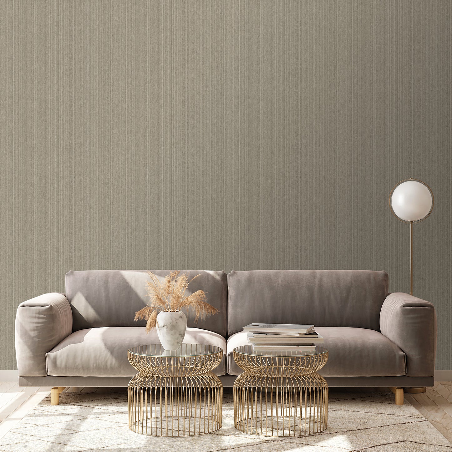 Veer Decor Rope Plain Texture Ash Grey Wallpaper Abstract Modern, Contemporary, Traditional Gray  Wallpaper - 8250-AB7