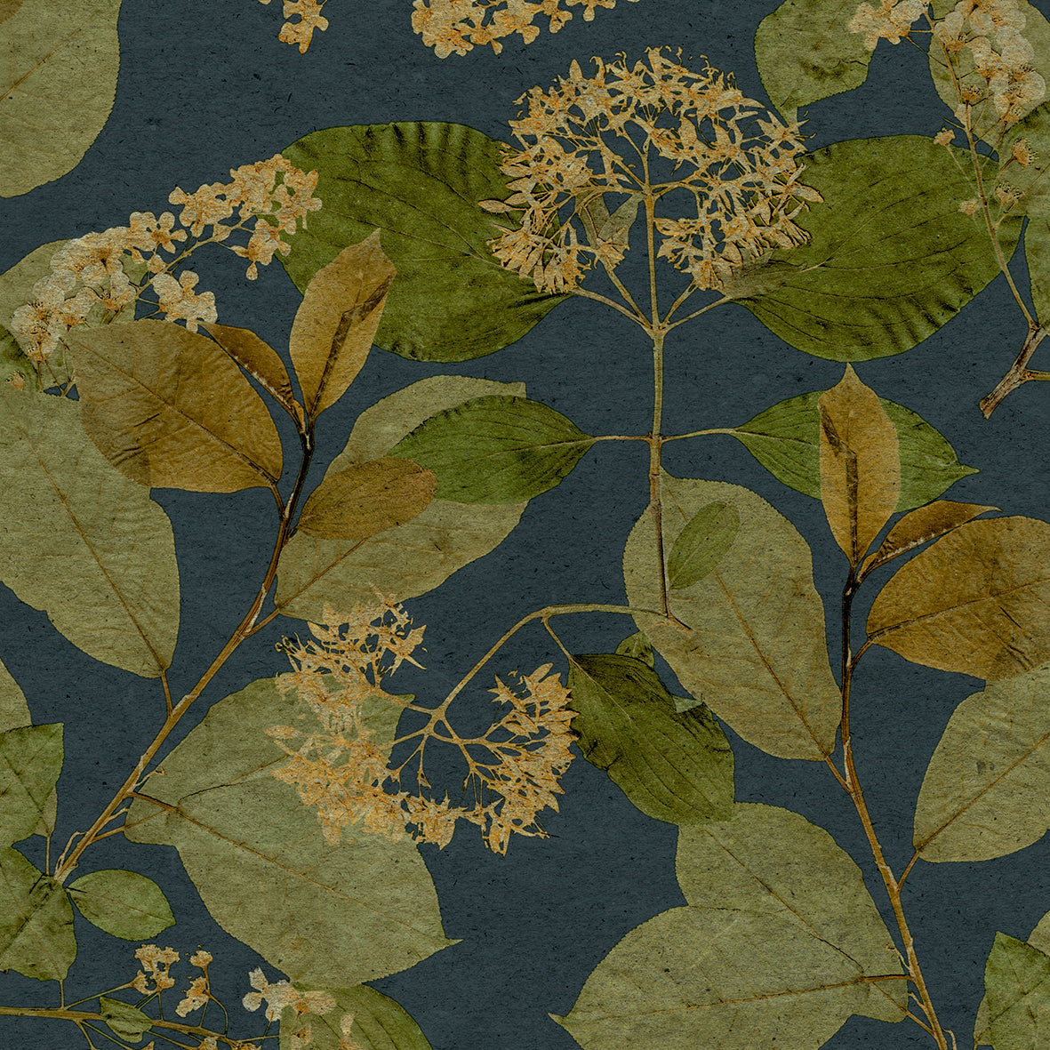 Veer Decor Castanum Bloom Midnight Blue Wallpaper Floral Transitional, Traditional Navy  Wallpaper - 8250-AC4