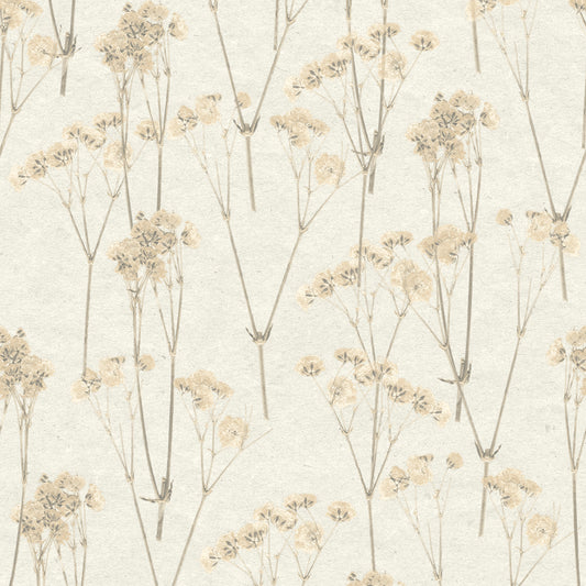 Veer Decor Spry Flower Cream Wallpaper Floral Transitional, Traditional Cream  Wallpaper - 8250-AD1