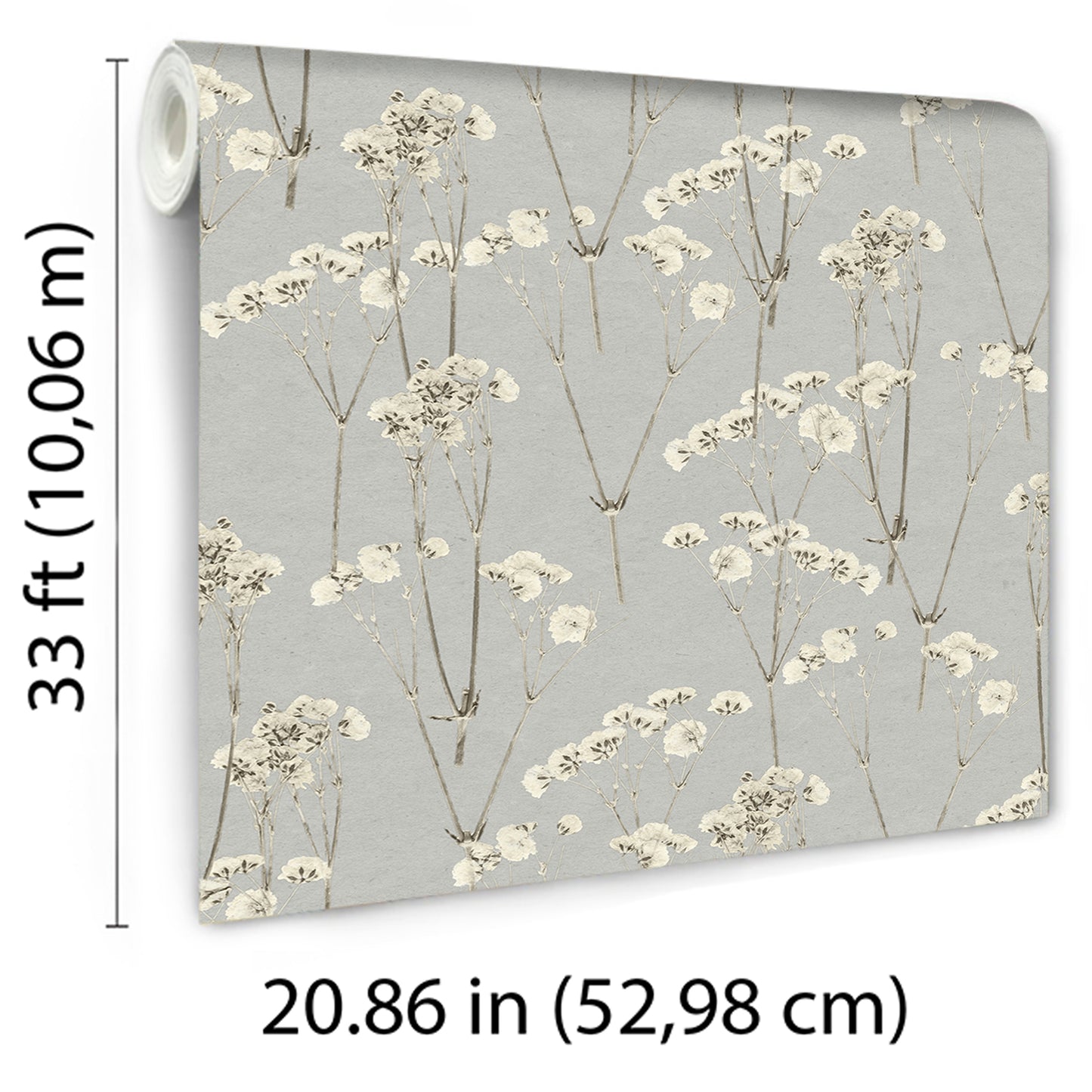 Veer Decor Spry Flower Cashmere Blue Wallpaper Floral Transitional, Traditional Blue  Wallpaper - 8250-AD2