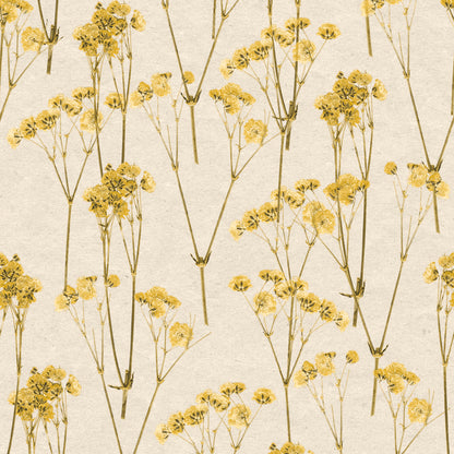 Veer Decor Spry Flower Sunset Yellow Wallpaper Floral Transitional, Traditional Yellow  Wallpaper - 8250-AD3