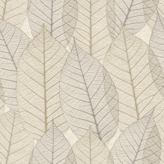 Veer Decor Leaf Lace Cream Wallpaper Nature Transitional, Traditional Cream  Wallpaper - 8250-AE1