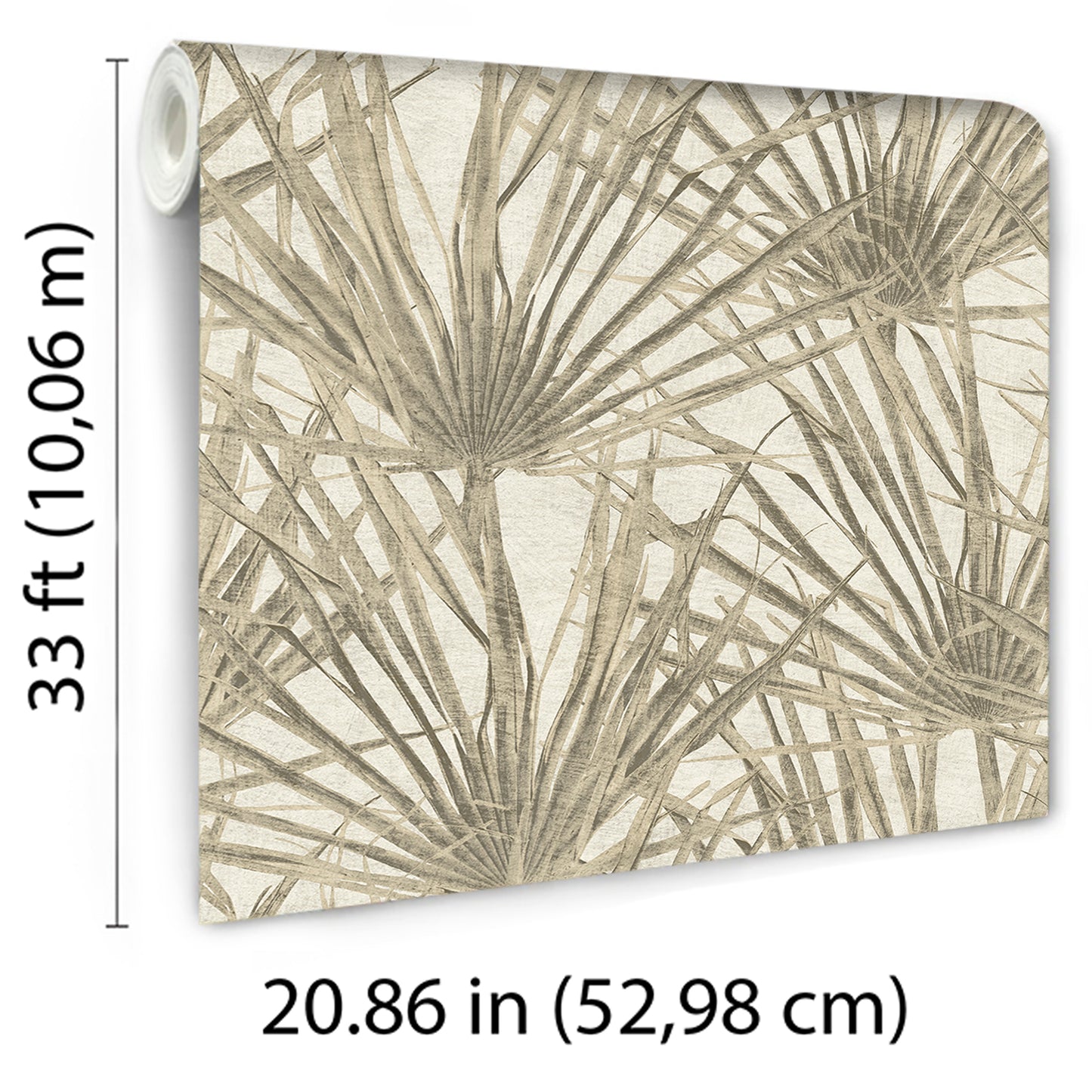 Veer Decor Palm Cream Wallpaper Tropical Transitional, Traditional Cream  Wallpaper - 8250-AF1