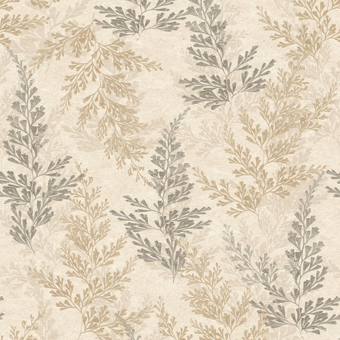Veer Decor Wild Herbs Warm Beige Wallpaper Nature Transitional, Traditional Beige  Wallpaper - 8250-AH1