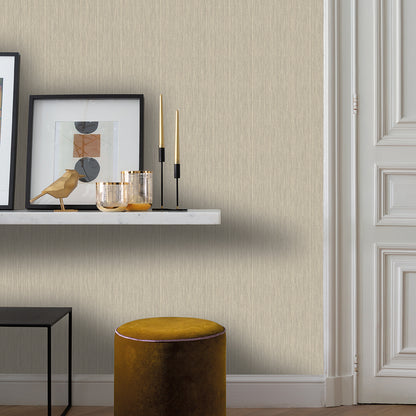 Veer Decor Rafia Grasscloth Cream Wallpaper showing faux raffia texture in soft cream tones, ideal for neutral, coastal, or organic modern interiors.