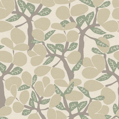 Veer Decor Janneiro Botanica White and Cream Wallpaper Nature Mid Century, Transitional, Contemporary Cream  Wallpaper - 8251-AF1