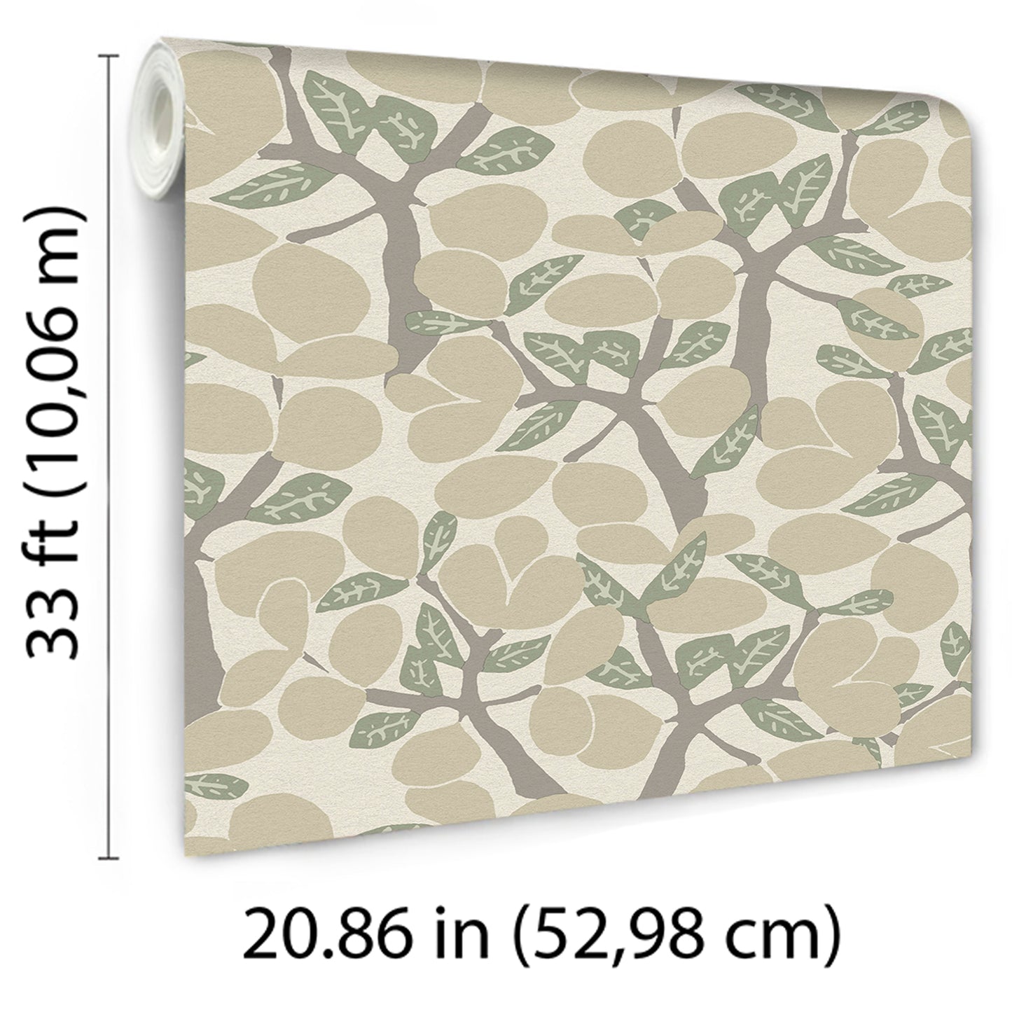 Veer Decor Janneiro Botanica White and Cream Wallpaper Nature Mid Century, Transitional, Contemporary Cream  Wallpaper - 8251-AF1