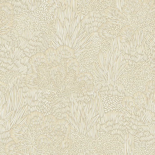 Veer Decor Samba Botanica White and Grey Wallpaper Floral Mid Century, Transitional, Contemporary, Traditional Gray  Wallpaper - 8251-AG1