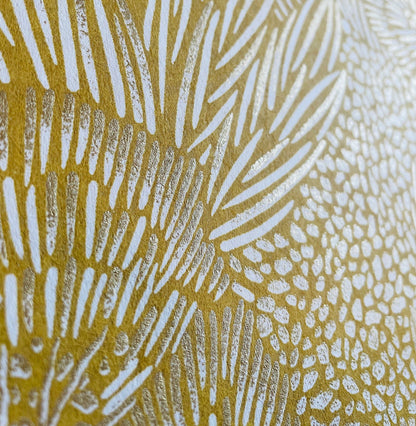 Veer Decor Samba Botanica Citron Wallpaper Floral Mid Century, Transitional, Contemporary, Traditional Yellow  Wallpaper - 8251-AG2