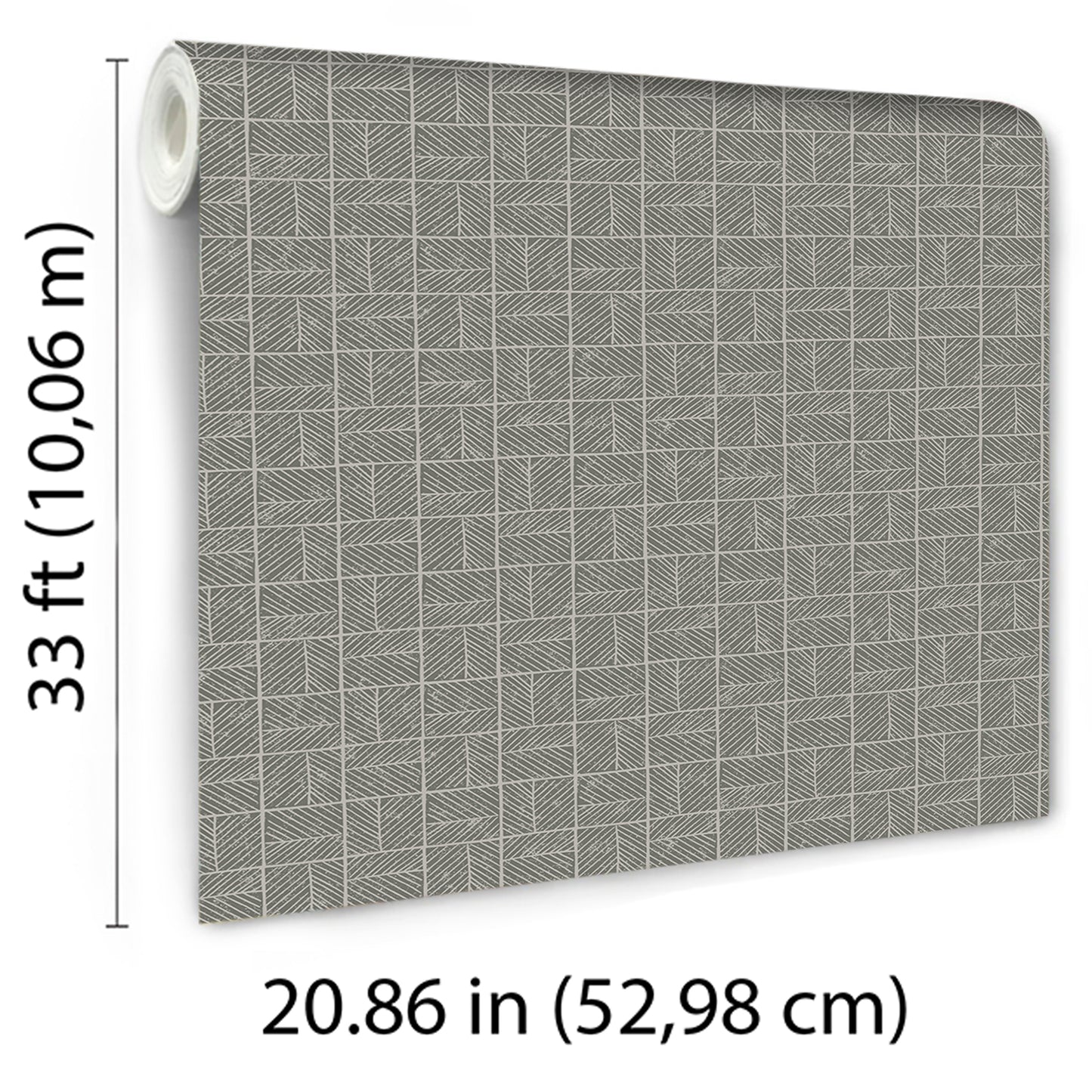 Veer Decor Carimbo Mosaic Grey Wallpaper Abstract Contemporary, Modern, Art Deco, Mid-Century Gray  Wallpaper - 8251-AI3