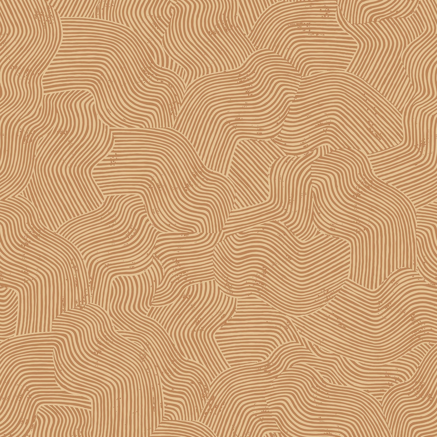 Veer Decor Bahia Dunes Camel Wallpaper Abstract Mid-Century, Art Deco, Contemporary, Modern Orange  Wallpaper - 8251-AJ2