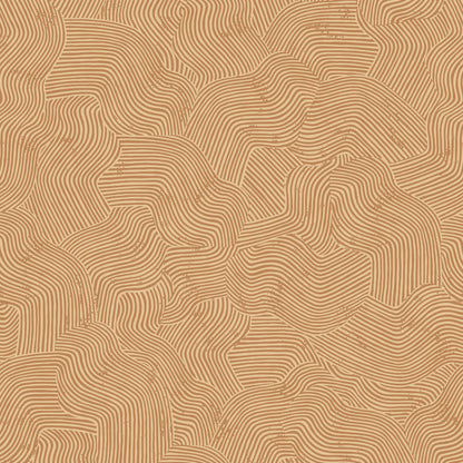 Veer Decor Bahia Dunes Camel Wallpaper Abstract Mid-Century, Art Deco, Contemporary, Modern Orange  Wallpaper - 8251-AJ2