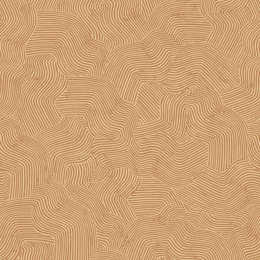 Veer Decor Bahia Dunes Camel Wallpaper Abstract Mid-Century, Art Deco, Contemporary, Modern Orange  Wallpaper - 8251-AJ2