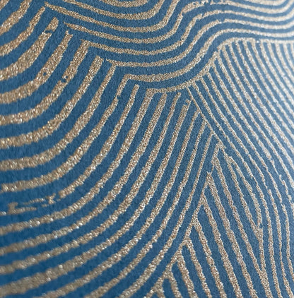 Veer Decor Bahia Dunes Navy Wallpaper Abstract Mid-Century, Art Deco, Contemporary, Modern Navy  Wallpaper - 8251-AJ3