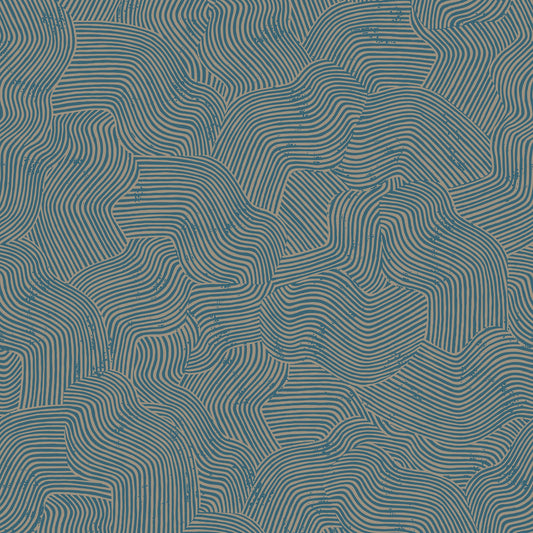 Veer Decor Bahia Dunes Navy Wallpaper Abstract Mid-Century, Art Deco, Contemporary, Modern Navy  Wallpaper - 8251-AJ3