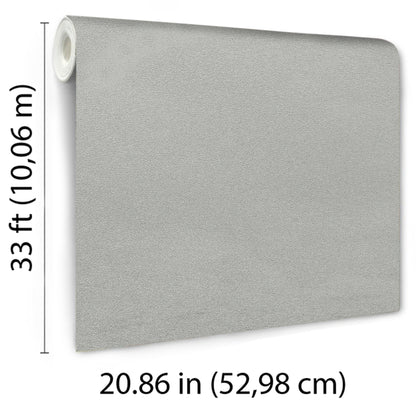 Veer Decor Faux Textile Fiber Texture Silver Wallpaper Abstract Contemporary, Modern, Traditional, Transitional Silver  Wallpaper - 8252-AA9