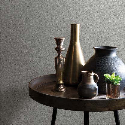 Veer Decor Faux Textile Fiber Texture Silver Wallpaper Abstract Contemporary, Modern, Traditional, Transitional Silver  Wallpaper - 8252-AA9