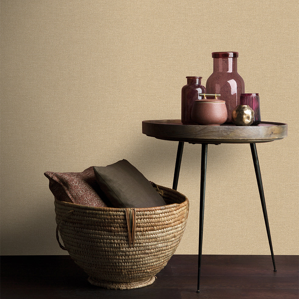 Veer Decor Chanel Linen Blend Taupe Wallpaper Abstract Contemporary, Modern, Traditional, Transitional Taupe  Wallpaper - 8252-AB4