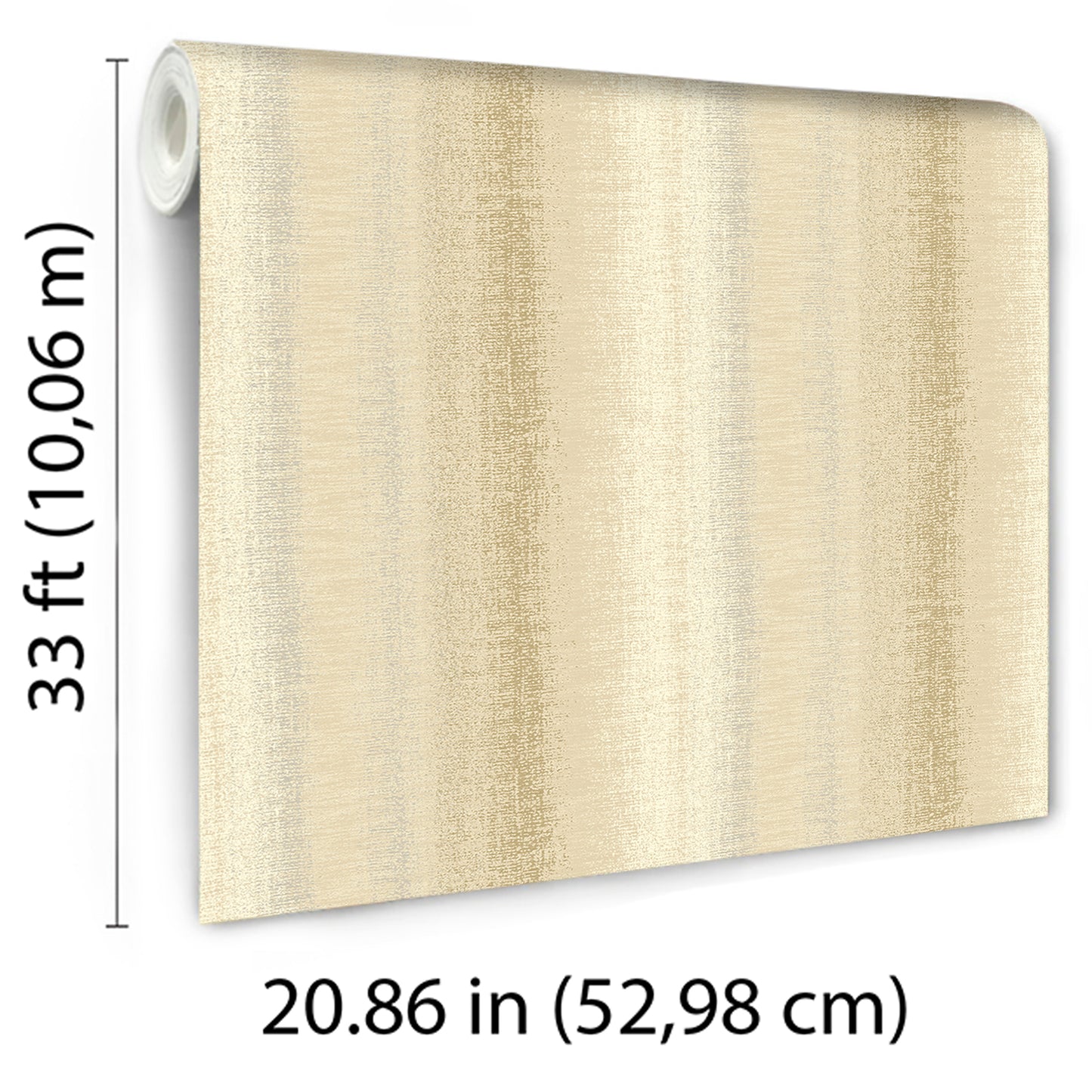 Veer Decor Woven Gradient Stripe Tan Wallpaper Patterns Contemporary, Modern, Transitional Tan  Wallpaper - 8252-AD2