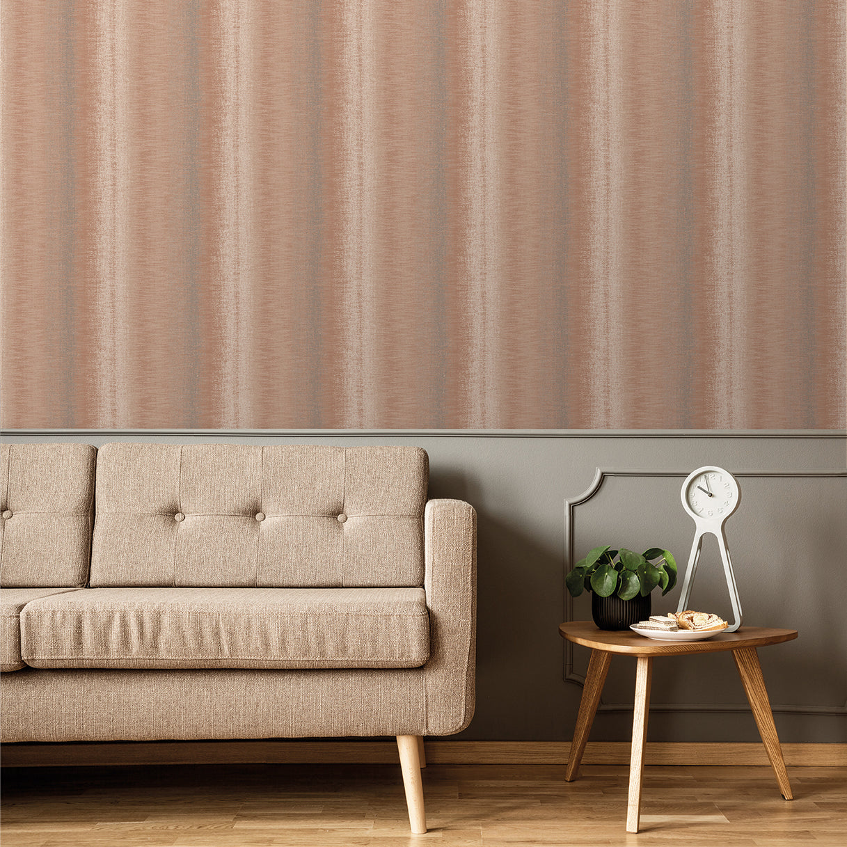 Veer Decor Woven Gradient Stripe Red Wallpaper Patterns Contemporary, Modern, Transitional Red  Wallpaper - 8252-AD3