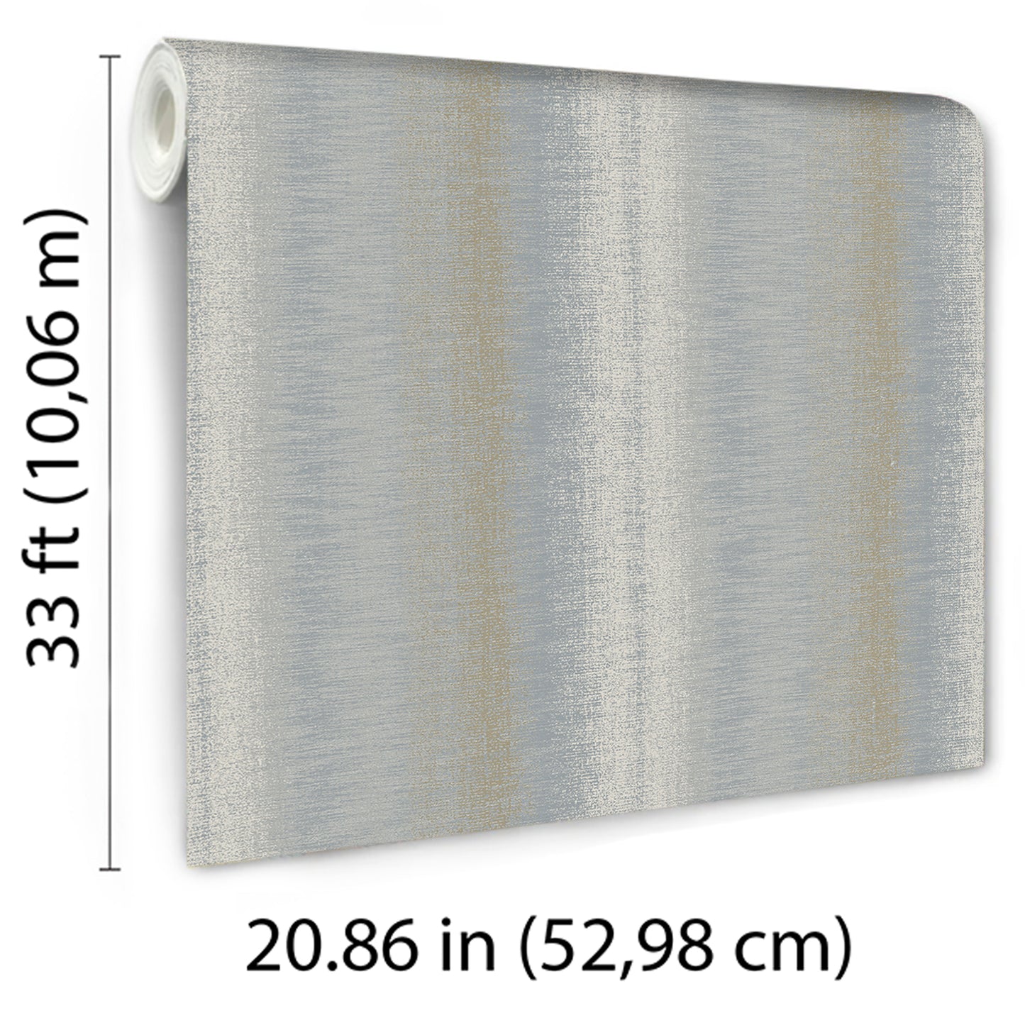 Veer Decor Woven Gradient Stripe Blue Wallpaper Patterns Contemporary, Modern, Transitional Blue  Wallpaper - 8252-AD4