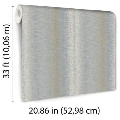 Veer Decor Woven Gradient Stripe Blue Wallpaper Patterns Contemporary, Modern, Transitional Blue  Wallpaper - 8252-AD4