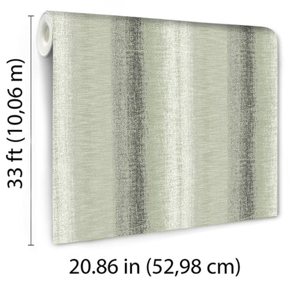 Veer Decor Woven Gradient Stripe Green Wallpaper Patterns Contemporary, Modern, Transitional Green  Wallpaper - 8252-AD5