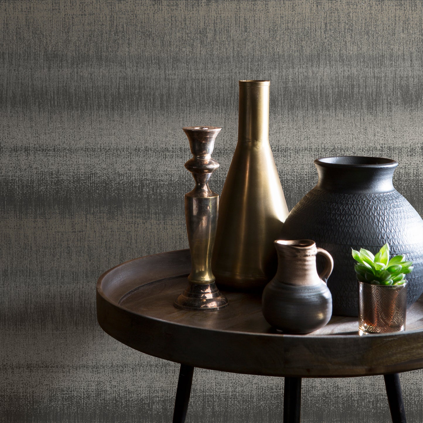 Veer Decor Woven Gradient Stripe Brown Wallpaper Patterns Contemporary, Modern, Transitional Brown  Wallpaper - 8252-AD6