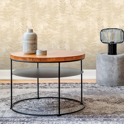 Veer Decor Fern Horizon Beige Wallpaper Nature Transitional Beige  Wallpaper - 8252-AE2