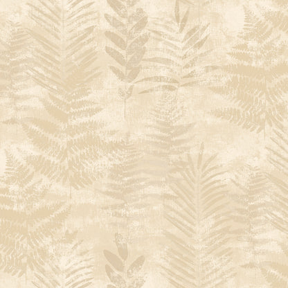 Veer Decor Fern Horizon Beige Wallpaper Nature Transitional Beige  Wallpaper - 8252-AE2